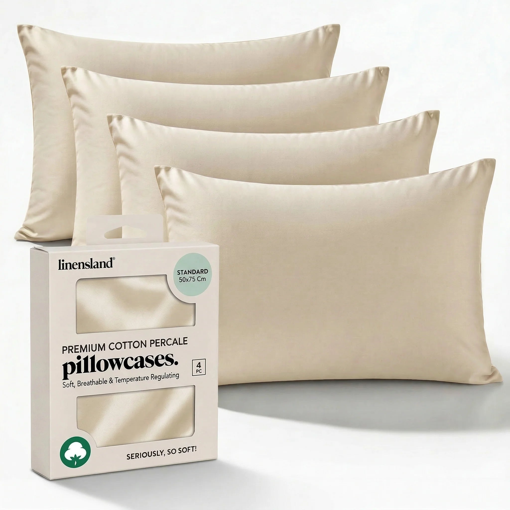 Pack-4 Egyptian Cotton Pillowcases