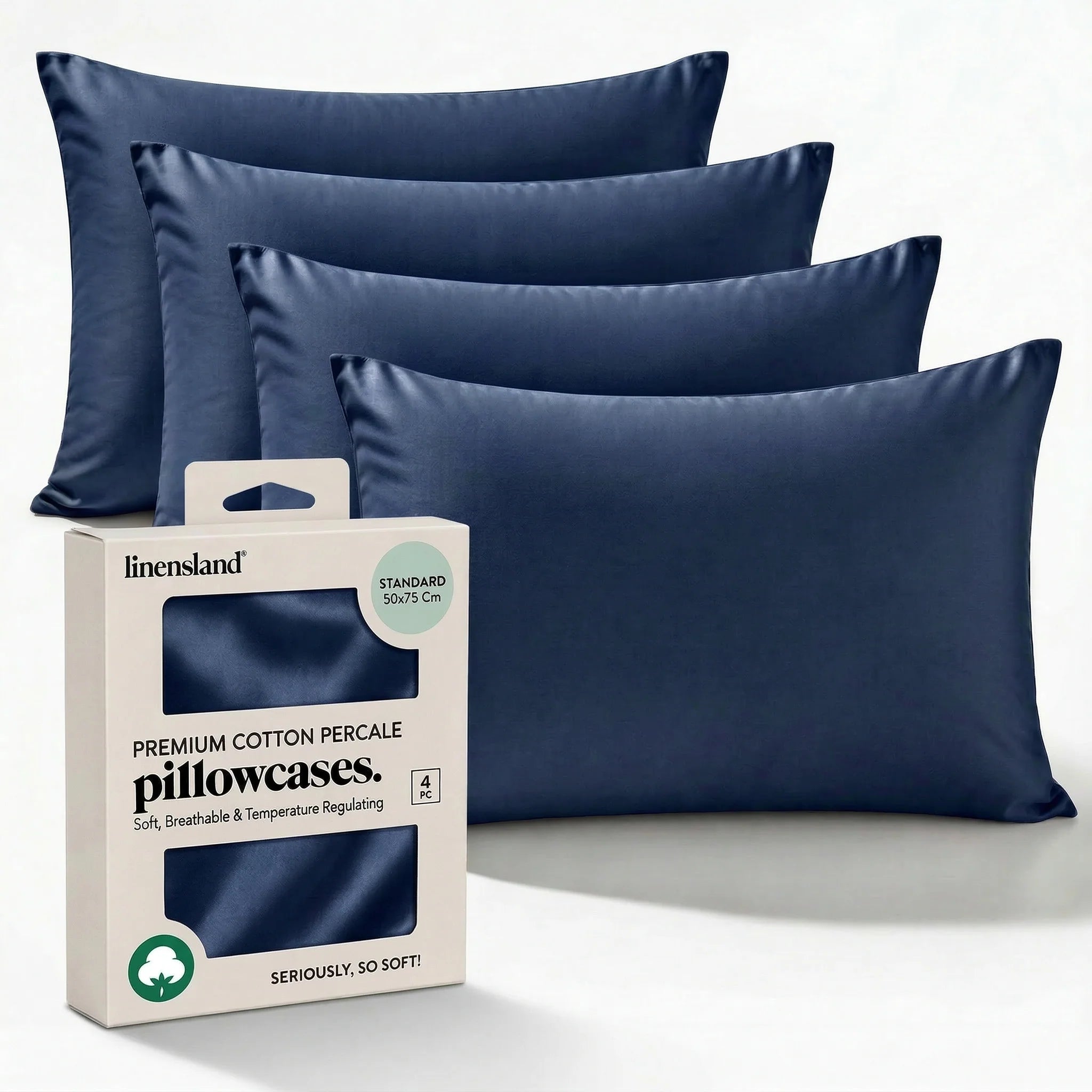 Pack-4 Egyptian Cotton Pillowcases