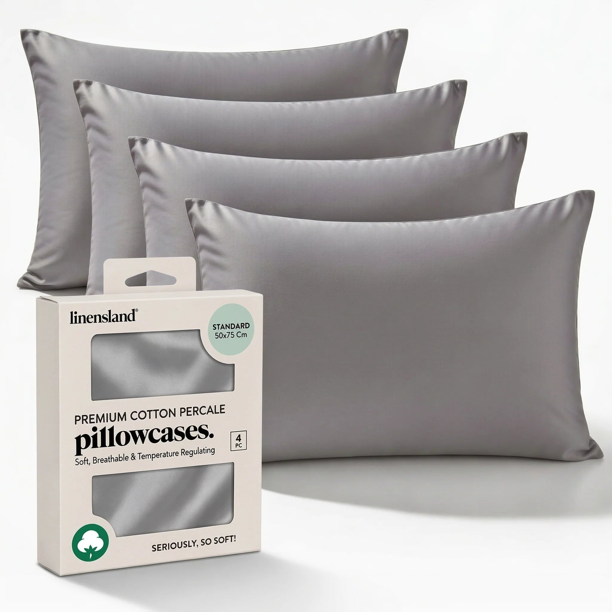 Pack-4 Egyptian Cotton Pillowcases